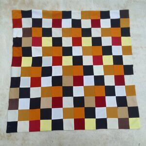 Luxury vintage 45"X45'"patch tablecloth/blanket throwover brand new
